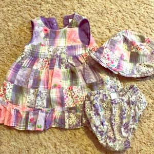 6-9 month dress and hat set, Perfect for Easter 🐣